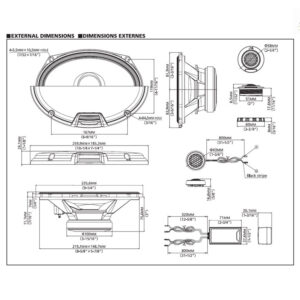 Alpine R2-S69C 16 x 24 cm (6x9-Zoll) R-Series 2-WEGE-KOMPONENTEN-LAUTSPRECHER – R2-S69C-09 CPII