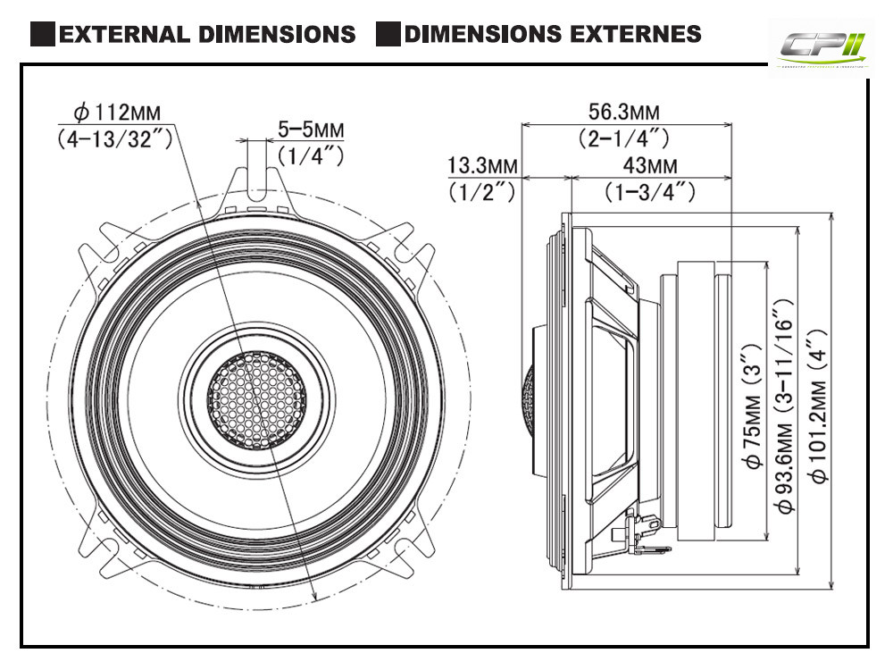 Alpine S2-S40 S-Series 10 cm (4-Zoll) 2-Wege Koaxial-Lautsprechersystem – S2-S40-05 CPII