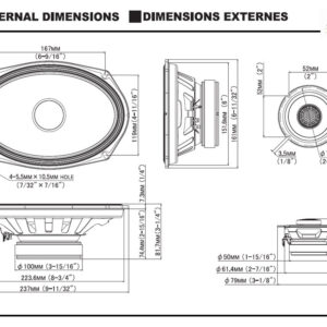 Alpine S2-S69C S-Series 16 cm x 24 cm (6 x 9-Zoll) 3-Wege-Komponenten-Lautsprechersystem – S2-S69C-05 CPII
