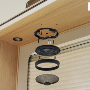 Alpine SPC-R100S 12 cm Universal Radial Lautsprecher für Reisemobil-Wohnbereiche. 180 Watt Spitzenbelastbarkeit, 45 Watt RMS,