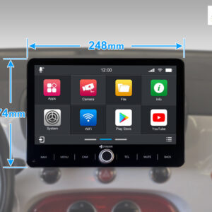D9-UNI101 Premium Flex 10,1-Zoll 1 DIN Universal Android Autoradio mit 4 x 100W Class-D Verstärker, Inkl. Head-up-Display, Ap