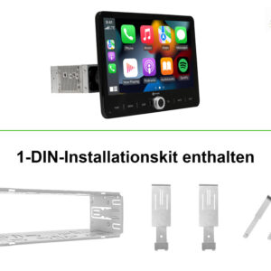 D9-UNI101 Premium 10,1-Zoll 1 DIN Universal Android Autoradio mit 4 x 100W Class-D Verstärker, Inkl. Head-up-Display, Apple C