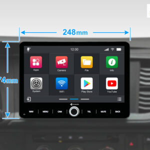 D9-V10W2 Premium Flex Android Autoradio für VW T6.1 | Golf Sportsvan mit 4 x 100W Class-D Verstärker, 10,1 Zoll Display (hoch