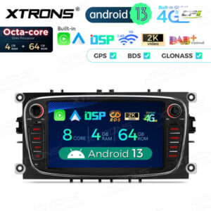 PX74FSFBL 7 Zoll Octa Core 4 + 64 GB Global 4G LTE Android Autoradio Multimedia Player Speziell für Ford – PX74FSFBL-02 CPII