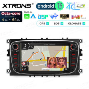 PX74FSFBL 7 Zoll Octa Core 4 + 64 GB Global 4G LTE Android Autoradio Multimedia Player Speziell für Ford – PX74FSFBL-06 CPII