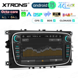 PX74FSFBL 7 Zoll Octa Core 4 + 64 GB Global 4G LTE Android Autoradio Multimedia Player Speziell für Ford – PX74FSFBL-07 CPII