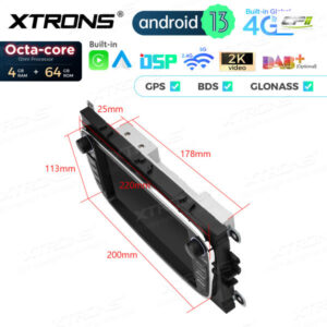 PX74FSFBL 7 Zoll Octa Core 4 + 64 GB Global 4G LTE Android Autoradio Multimedia Player Speziell für Ford – PX74FSFBL-10 CPII