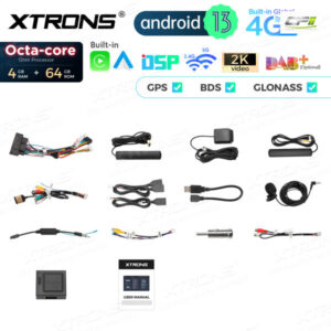 PX74FSFBL 7 Zoll Octa Core 4 + 64 GB Global 4G LTE Android Autoradio Multimedia Player Speziell für Ford – PX74FSFBL-11 CPII
