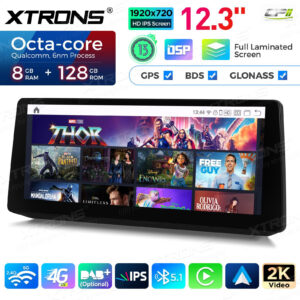 12,3 Zoll 8+128 GB Autoradio Xtrons Multimedia Player für BMW 5er E60 / E61 / M5 CIC 8 GB + 128 GB – QGB23CIB12E60-06 CPII