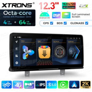 QLB22EVB12FVN 12,3 Zoll Octa Core 4 GB + 64 GB Auto GPS Multimedia Player für BMW 5er G30 / G31 EVO Android13