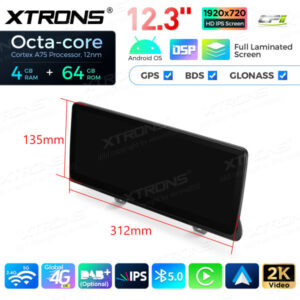 QLB22EVB12FVN 12,3 Zoll Octa Core 4 GB + 64 GB Auto GPS Multimedia Player für BMW 5er G30 / G31 EVO Android13