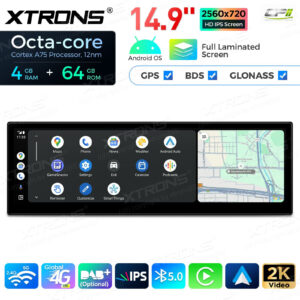 QLB4263CC 14,9 Zoll 4 + 64 GB Global 4G LTE Android Autoradio Multimedia Player mit vollständig laminiertem 2K IPS-Bildschirm