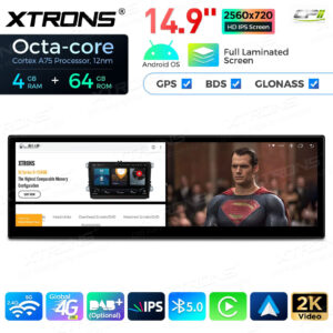 QLB4263CC 14,9 Zoll 4 + 64 GB Global 4G LTE Android Autoradio Multimedia Player mit vollständig laminiertem 2K IPS-Bildschirm