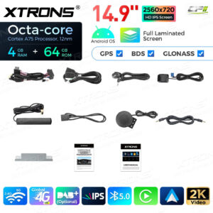 QLB4263CC 14,9 Zoll 4 + 64 GB Global 4G LTE Android Autoradio Multimedia Player mit vollständig laminiertem 2K IPS-Bildschirm