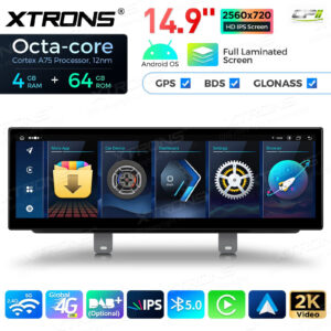 QLB42FVEV 14,9 Zoll für BMW 5er G30 / G31 (2018-) EVO Octa Core 4 + 64 GB Global 4G LTE Android Autoradio Multimedia Player m