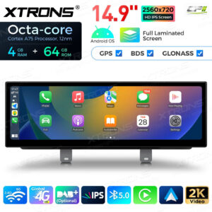QLB42FVEV 14,9 Zoll für BMW 5er G30 / G31 (2018-) EVO Octa Core 4 + 64 GB Global 4G LTE Android Autoradio Multimedia Player m