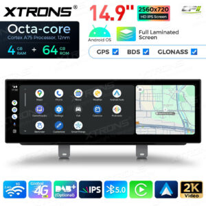 QLB42FVEV 14,9 Zoll für BMW 5er G30 / G31 (2018-) EVO Octa Core 4 + 64 GB Global 4G LTE Android Autoradio Multimedia Player m
