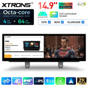QLB42FVEV 14,9 Zoll für BMW 5er G30 / G31 (2018-) EVO Octa Core 4 + 64 GB Global 4G LTE Android Autoradio Multimedia Player m