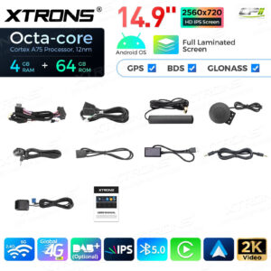 QLB42FVEV 14,9 Zoll für BMW 5er G30 / G31 (2018-) EVO Octa Core 4 + 64 GB Global 4G LTE Android Autoradio Multimedia Player m