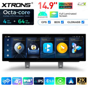 QLB42FVEV 14,9 Zoll für BMW 5er G30 / G31 (2018-) EVO Octa Core 4 + 64 GB Global 4G LTE Android Autoradio Multimedia Player m