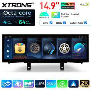 QLB42NENBL 14,9 Zoll Octa Core 4 + 64 GB Global 4G LTE Android Autoradio Multimedia Player mit vollständig laminiertem 2K IPS
