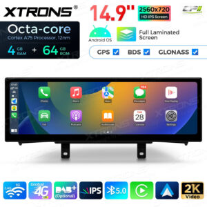 QLB42NENBL 14,9 Zoll Octa Core 4 + 64 GB Global 4G LTE Android Autoradio Multimedia Player mit vollständig laminiertem 2K IPS
