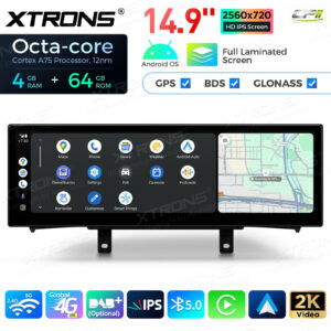 QLB42NENBL 14,9 Zoll Octa Core 4 + 64 GB Global 4G LTE Android Autoradio Multimedia Player mit vollständig laminiertem 2K IPS