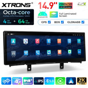 QLB42NENBL 14,9 Zoll Octa Core 4 + 64 GB Global 4G LTE Android Autoradio Multimedia Player mit vollständig laminiertem 2K IPS