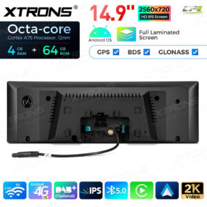 QLB42NENBL 14,9 Zoll Octa Core 4 + 64 GB Global 4G LTE Android Autoradio Multimedia Player mit vollständig laminiertem 2K IPS