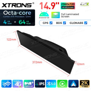 QLB42NENBL 14,9 Zoll Octa Core 4 + 64 GB Global 4G LTE Android Autoradio Multimedia Player mit vollständig laminiertem 2K IPS