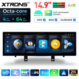 QLB42X1EV3 14,9 Zoll Octa-Core 4+64GB Global 4G LTE Android 14 Autoradio mit Multimedia-Player und volllaminiertem 2K-IPS-Bil