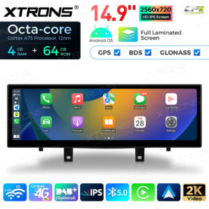 QLB42X5EV 14,9 Zoll für BMW X5 F15 (2017-2018) / X6 F16 (2017-2019) EVO Octa Core 4 + 64 GB Global 4G LTE Android Autoradio M