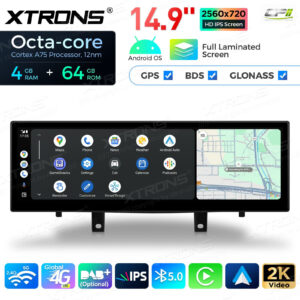 QLB42X5EV 14,9 Zoll für BMW X5 F15 (2017-2018) / X6 F16 (2017-2019) EVO Octa Core 4 + 64 GB Global 4G LTE Android Autoradio M