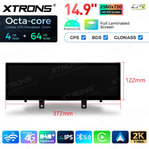QLB42X5EV 14,9 Zoll für BMW X5 F15 (2017-2018) / X6 F16 (2017-2019) EVO Octa Core 4 + 64 GB Global 4G LTE Android Autoradio M