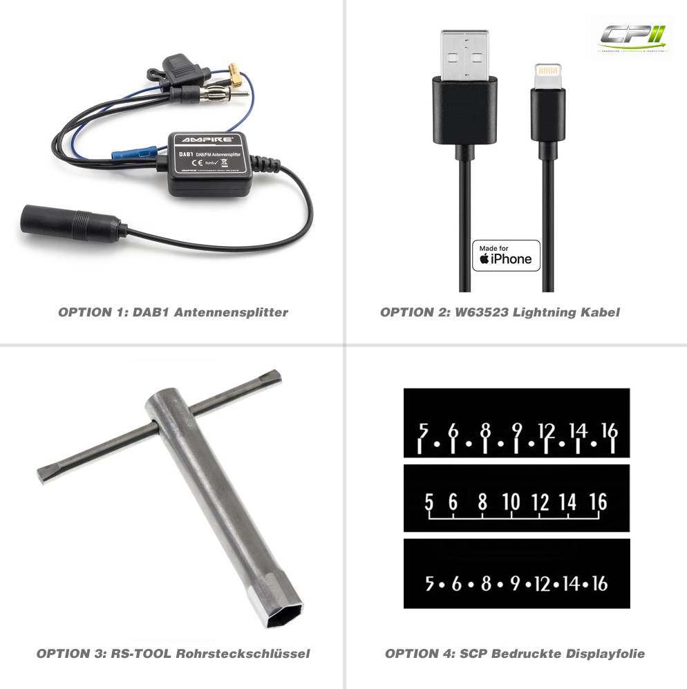 RETROSOUND "MOTOR-6DAB" DAB+ Komplett-Set "Becker Chrome" mit Zubehör – RSD-BECKER-CHROME-6DAB-07 CPII