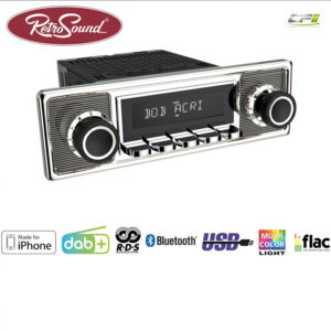 RETROSOUND "MOTOR-6DAB" DAB+ Komplett-Set "Becker Chrome" mit Zubehör