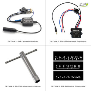 RetroSound MOTOR-1DAB Autoradio DAB+ Komplett-Set für Oldtimer mit RDS und – RSD-BLACK-1DAB-05 CPII