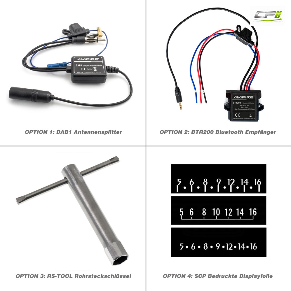 RetroSound MOTOR-1DAB Autoradio DAB+ Komplett-Set für Oldtimer mit RDS und – RSD-BLACK-1DAB-05 CPII