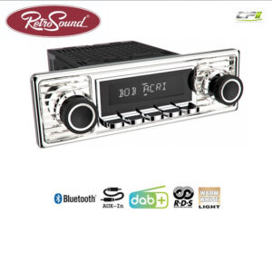 RETROSOUND "MOTOR-1DAB-1" DAB+ Komplett-Set "Chrome" mit Bluetooth®