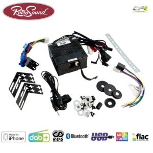 RETROSOUND "MOTOR-6DAB" DAB+ Komplett-Set "Chrome" mit Zubehör – RSD-CHROME-6DAB-01 CPII