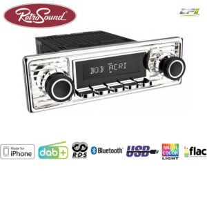 RETROSOUND "MOTOR-6DAB" DAB+ Komplett-Set "Chrome" mit Zubehör