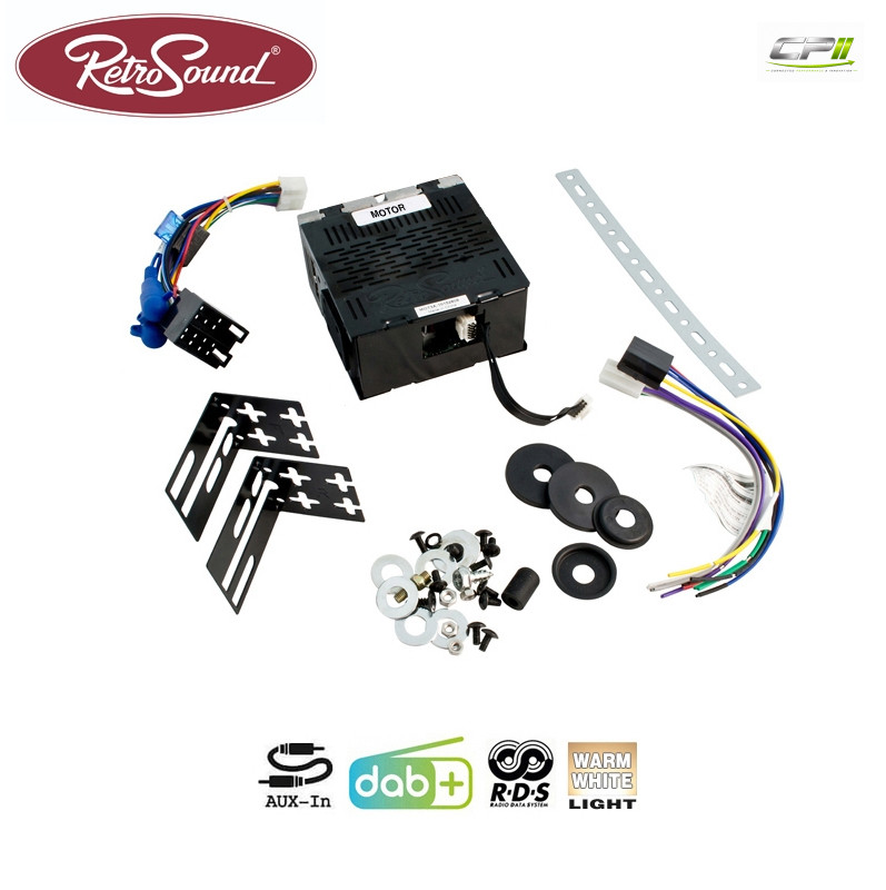 RETROSOUND "MOTOR-1DAB" DAB+ Komplett-Set "Grand Prix" mit Zubehör – RSD-GRANDPRIX-1DAB-02 CPII