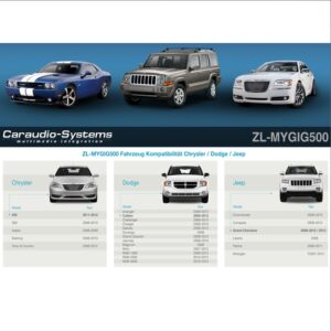 CAS Rückfahrkamera Interface für Chrysler Dodge Jeep MYGIG mit AV – Bild 10