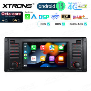 PX7439BL 7 Zoll Octa Core 4 + 64 GB Global 4G LTE Android Autoradio Multimedia Player Custom Fit für BMW – PX7439BL-07 CPII