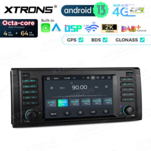 PX7439BL 7 Zoll Octa Core 4 + 64 GB Global 4G LTE Android Autoradio Multimedia Player Custom Fit für BMW – PX7439BL-10 CPII