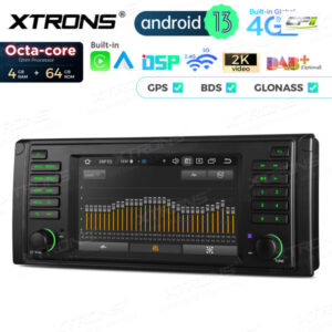 PX7439BL 7 Zoll Octa Core 4 + 64 GB Global 4G LTE Android Autoradio Multimedia Player Custom Fit für BMW – PX7439BL-11 CPII
