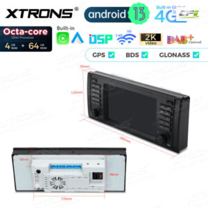 PX7439BL 7 Zoll Octa Core 4 + 64 GB Global 4G LTE Android Autoradio Multimedia Player Custom Fit für BMW – PX7439BL-13 CPII