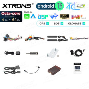 PX7439BL 7 Zoll Octa Core 4 + 64 GB Global 4G LTE Android Autoradio Multimedia Player Custom Fit für BMW – PX7439BL-14 CPII
