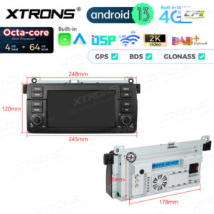 PX7446BL 7 Zoll für BMW / Rover / MG Octa Core 4 + 64 GB Global 4G LTE Android Autoradio Multimedia Player – PX7446BL-12 CPII