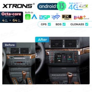 PX7446BL 7 Zoll für BMW / Rover / MG Octa Core 4 + 64 GB Global 4G LTE Android Autoradio Multimedia Player – PX7446BL-13 CPII